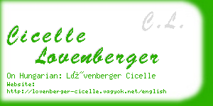 cicelle lovenberger business card